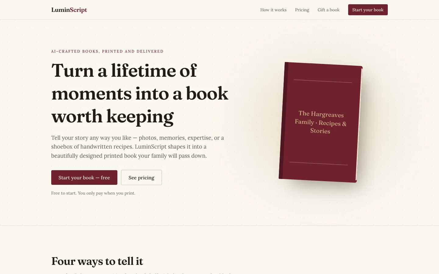 Home page of LuminScript